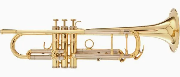 Adams Sonic Trumpet Gold lacquer vooraanzicht