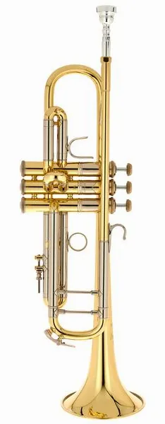 Bach 19037 Bb- Trumpet lacquered detail 2