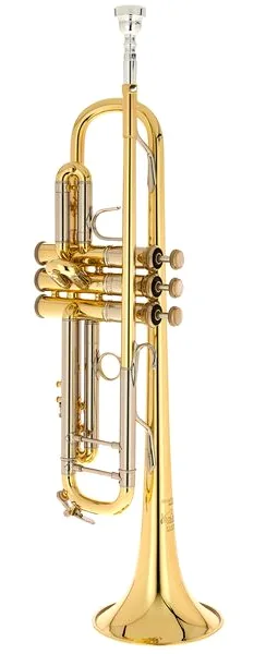 Bach 19037 Bb- Trumpet lacquered detail 3