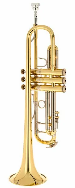 Bach 19037 Bb- Trumpet lacquered detail 4
