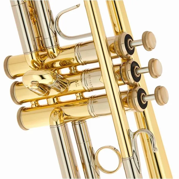 Bach 19037 Bb- Trumpet lacquered detail 5
