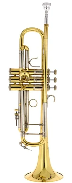 Bach 19043 Bb- Trumpet lacquered detail 2