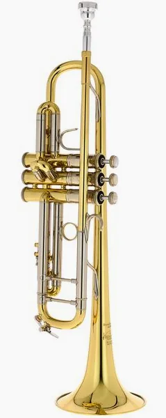 Bach 19043 Bb- Trumpet lacquered detail 3