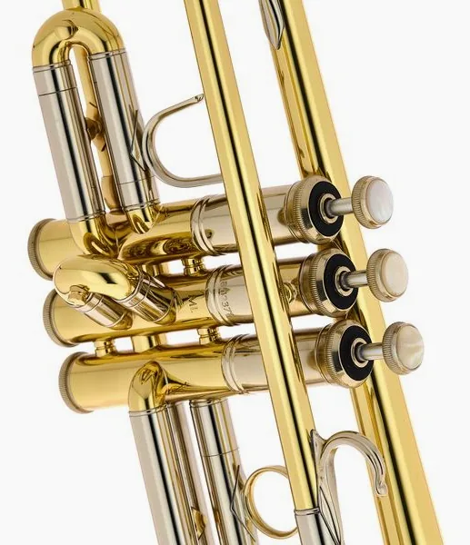 Bach 19043 Bb- Trumpet lacquered detail 5
