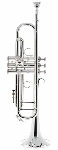 Bach 190S43 Bb- Trumpet silver vooraanzicht