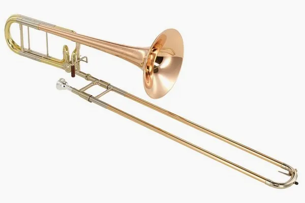 C.G.Conn 88HNV Bb/F-Trombone vooraanzicht
