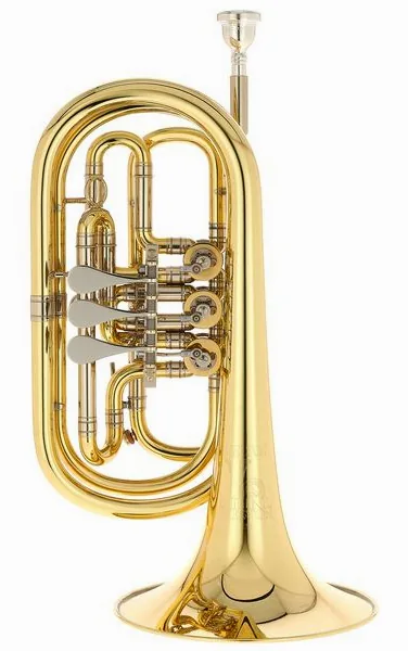 Melton 129-L Bb- Bass Trumpet vooraanzicht