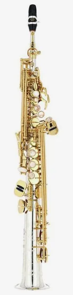 Selmer SE-S3MS Soprano Sax Silver vooraanzicht